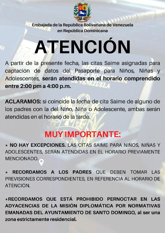 HORARIO ATENCIÓN CITAS NNA